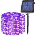 thumbnail image 1 of Solar String Lights Outdoor, 66FT 200 LED Copper Wire Lights, 8 Modes Solar Powered Fairy Lights, Waterproof Decoration Lights for Garden Yard Party Wedding Christmas (Purple), 1 of 7