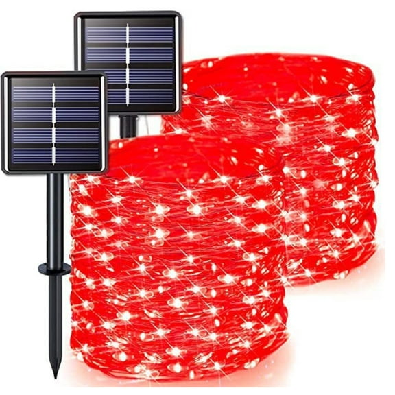 Solar String Lights Outdoor, 72FT 200 LED Solar Outdoor Christmas Lights, Waterproof Copper Wire 8 Modes Solar Fairy Lights for Garden Christmas Tree Wedding Decor