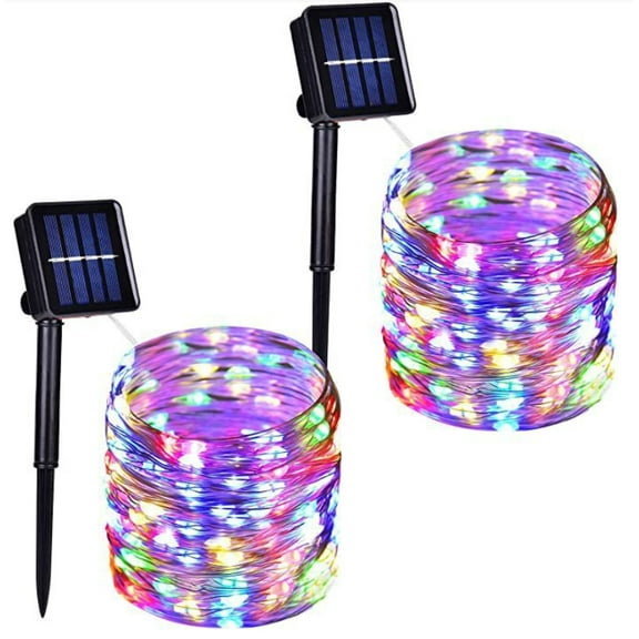 Solar String Lights Outdoor, 72FT 200 LED Solar Outdoor Christmas Lights, Waterproof Copper Wire 8 Modes Solar Fairy Lights for Garden Christmas Tree Wedding Decor