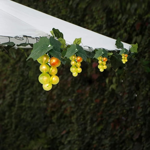 Solar String Lights Outdoor, Garden Fairy Lights with 80 LED, 8 Bunches Fake Grapes Artificial Grapes Hanging Garland Fairy Light for Home Wedding Party Cabinet