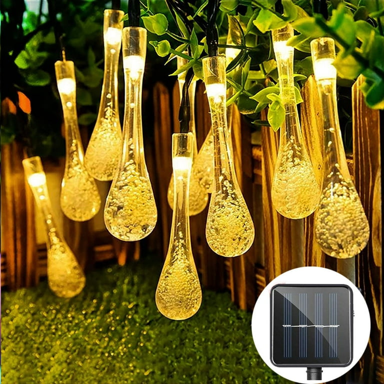 Solar raindrop lights deals