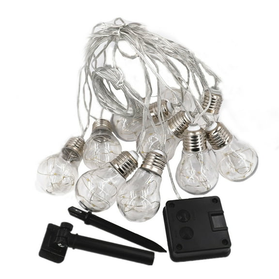 Solar String Lights Outdoor Light Strings with 10 LED Filament Bulbs Patio Lights for Home Garden Tents Porch Backyard Patio Party Wedding
