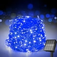thumbnail image 1 of Solar String Lights for Outside,Copper Wire Solar Fairy Lights 8 Modes Waterproof Outdoor String Lights for Christmas Party Patio Garden Decoration(Blue-33FT-100LED), 1 of 6