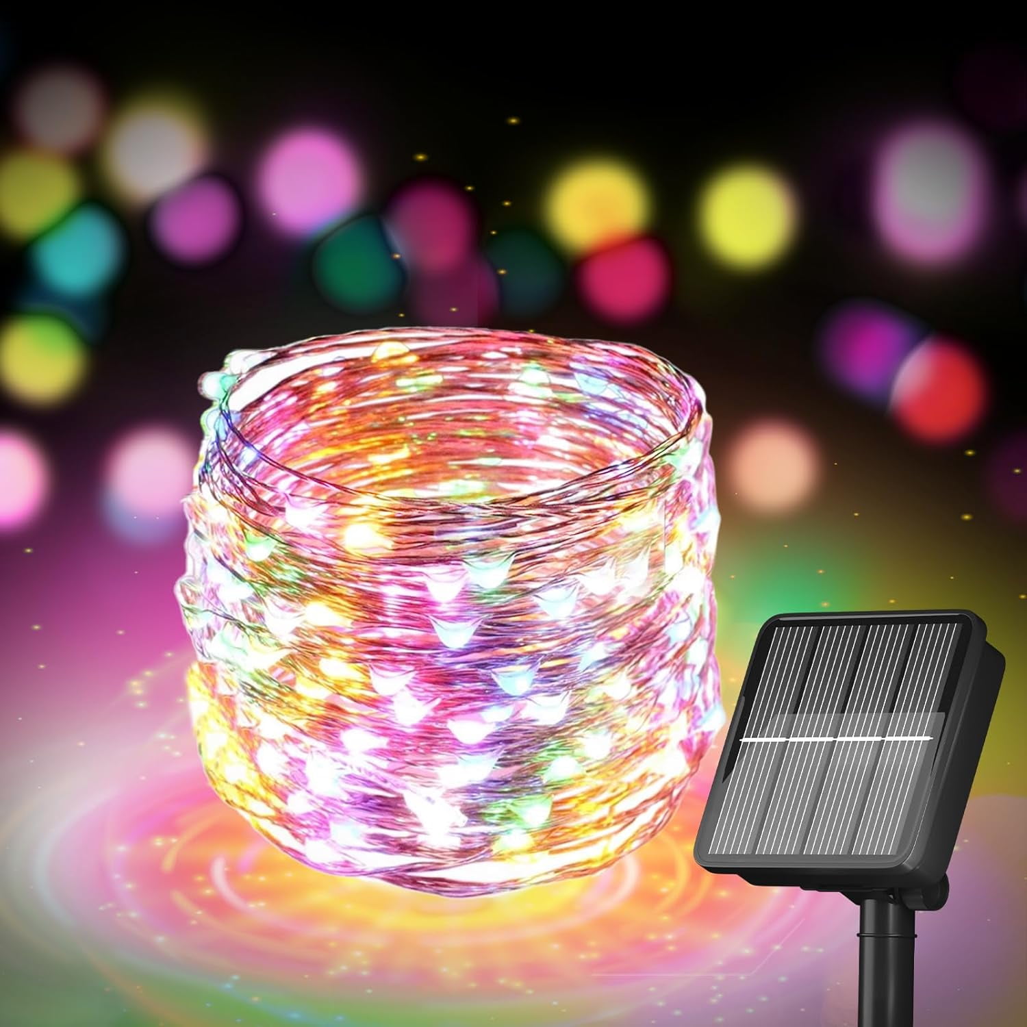 Solar String Lights for Outside,Copper Wire Solar Fairy Lights 8 Modes ...