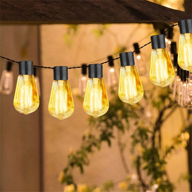 Solar String Lights, Patio Décor Outdoor Lights with 30count Waterproof Bulbs, Solar Garden