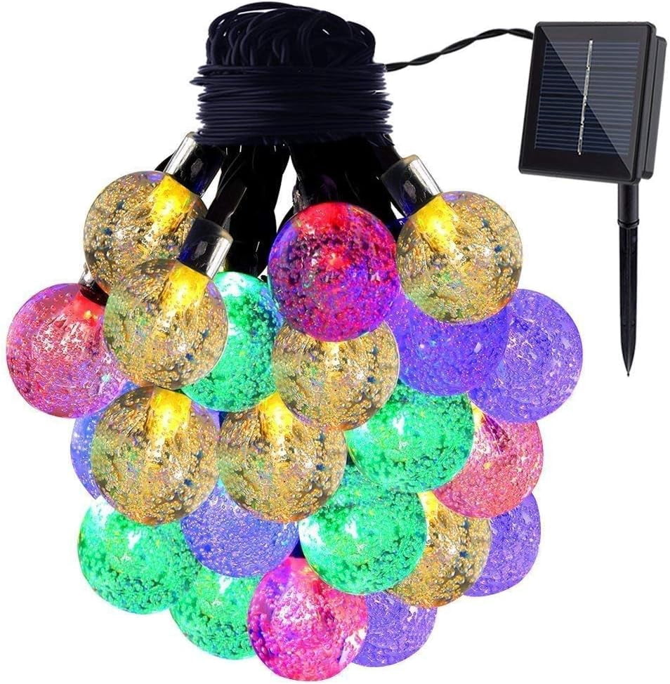 Solar String Lights, Waterproof 20ft 30 LED Solar Ball String Lights, Indoor Outdoor Fairy Globe String Lights,for Garden,Patio,Christmas,Wedding,Home, Party Decoration (Warm White)