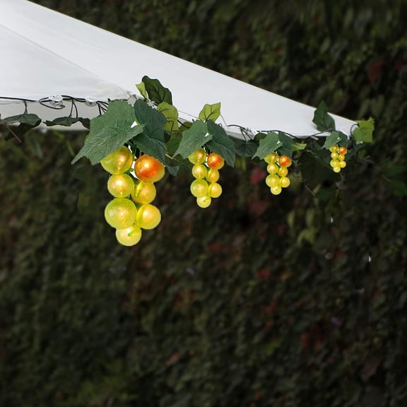 Solar String Lights with Vines, Waterproof 80 LED Grape String Lights Outdoor Patio Light for Bistro Backyard Umbrella Balcony Garden Wedding
