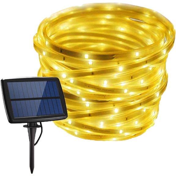 Solar Strip Lights, 5M 150LED Ribbon Mood Rope Light Solar LED Strip Light Outdoor Flexible Light Strip Waterproof for Indoor Outdoor