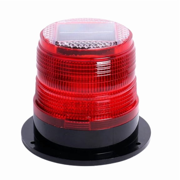 Solar Strobe Warning Safety Flashing Light/Ceiling Strobe Light, with Magnetic Base Waterproof for Construction, Traffic, Factory, Crane Tower, Boat Navigation (Red)