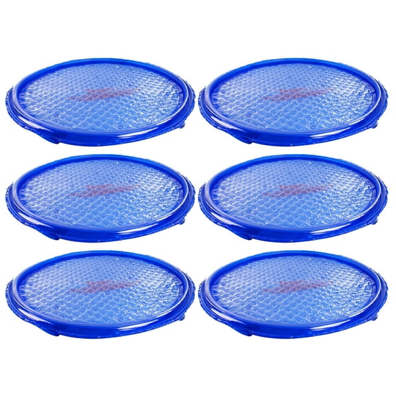 Solar Sun Rings UV Resistant Circular Solar Pool Cover, Blue, 6 Count