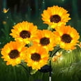 thumbnail image 1 of Solar Sunflower Garden Lights Outdoor,2 Pack With 6 Sunflowers Solar Garden Lights, Waterproof Solar Outdoor Lights, 1 of 6
