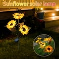 thumbnail image 1 of Solar Sunflower Garden Stake Light, 24 LED Warm White Metal Outdoor Decor for Yard Pathway Patio Porch (1 Pack), 1 of 9