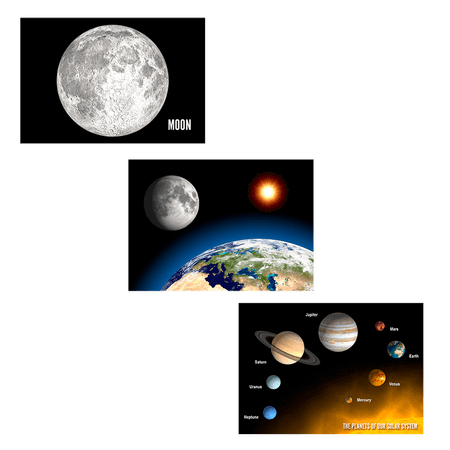 Solar System - 3 3D Magnet for Refrigerator, Whiteboard, Locker