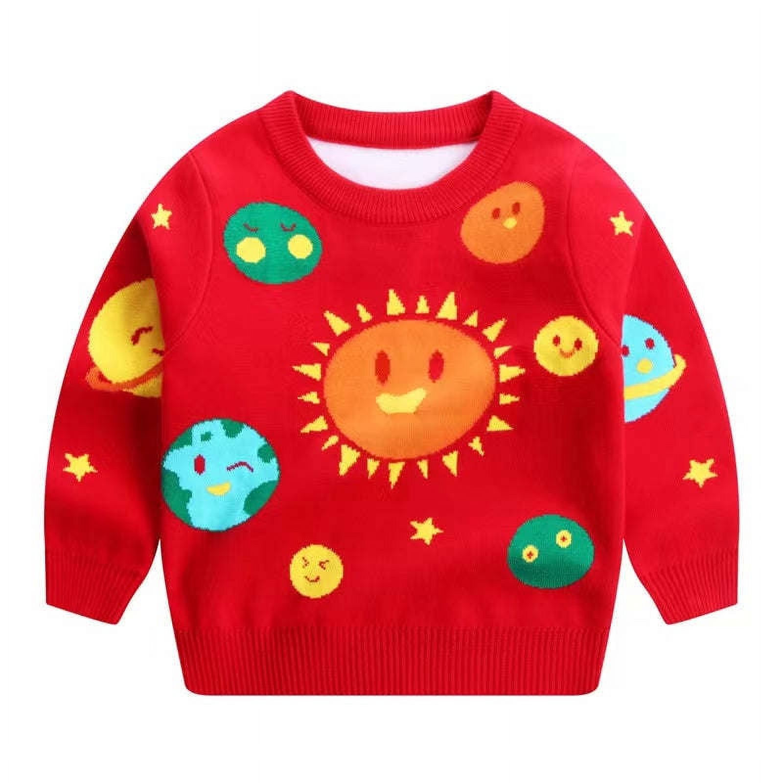 Solar System Baby Boy Pullover Sweater Cozy Solar System Style