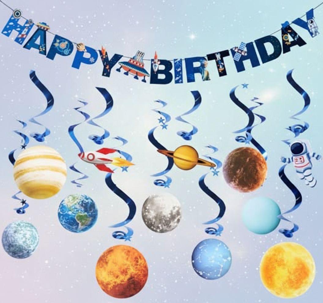 Solar System Birthday Party Decorations Outer Space Happy Birthday ...