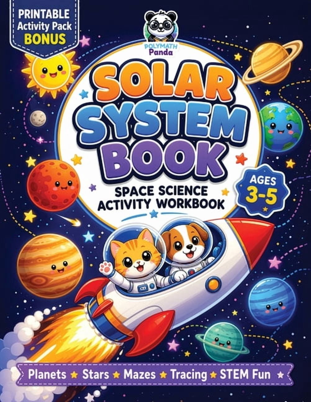 Solar System Book for Kids 3-5 Space Science Activity Workbook: All ...