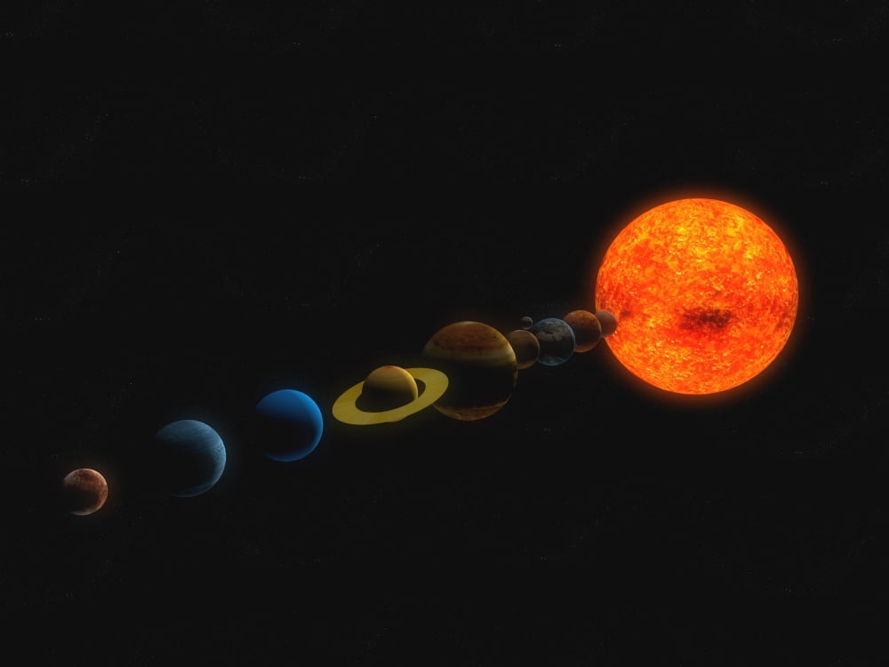 Solar System Canvas Art - Carbon LotusStocktrek Images (16 x 12)