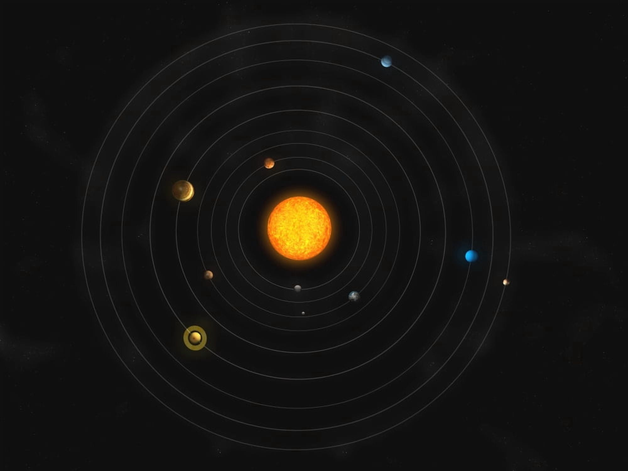 Solar System Canvas Art - Carbon LotusStocktrek Images (16 x 12)