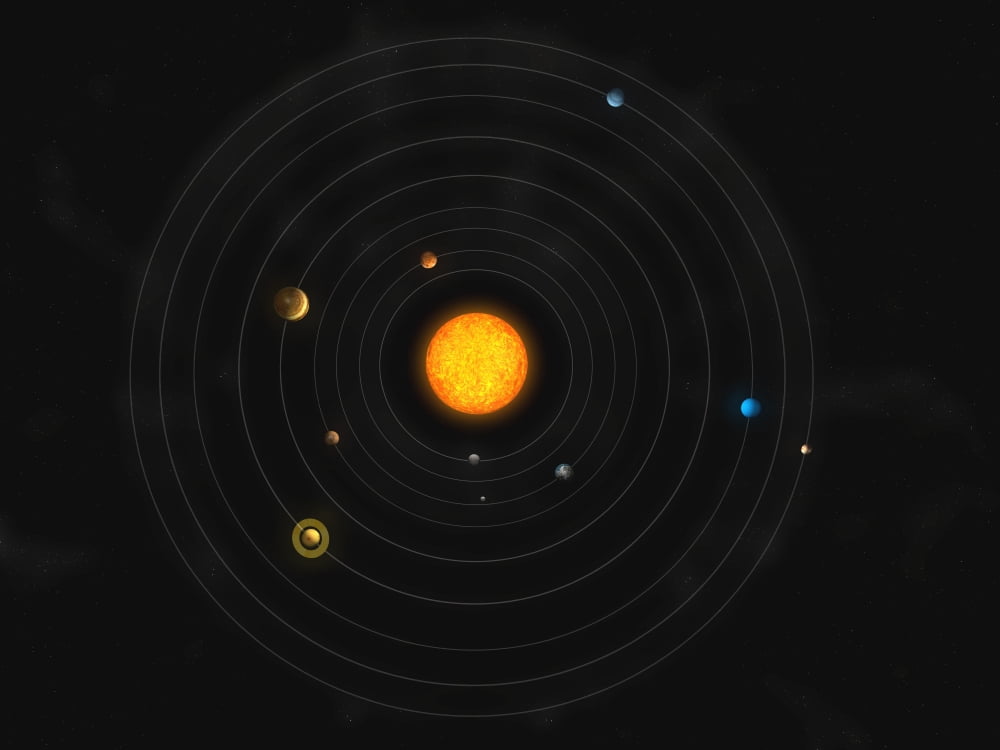 Solar System Canvas Art - Carbon LotusStocktrek Images (32 x 24)