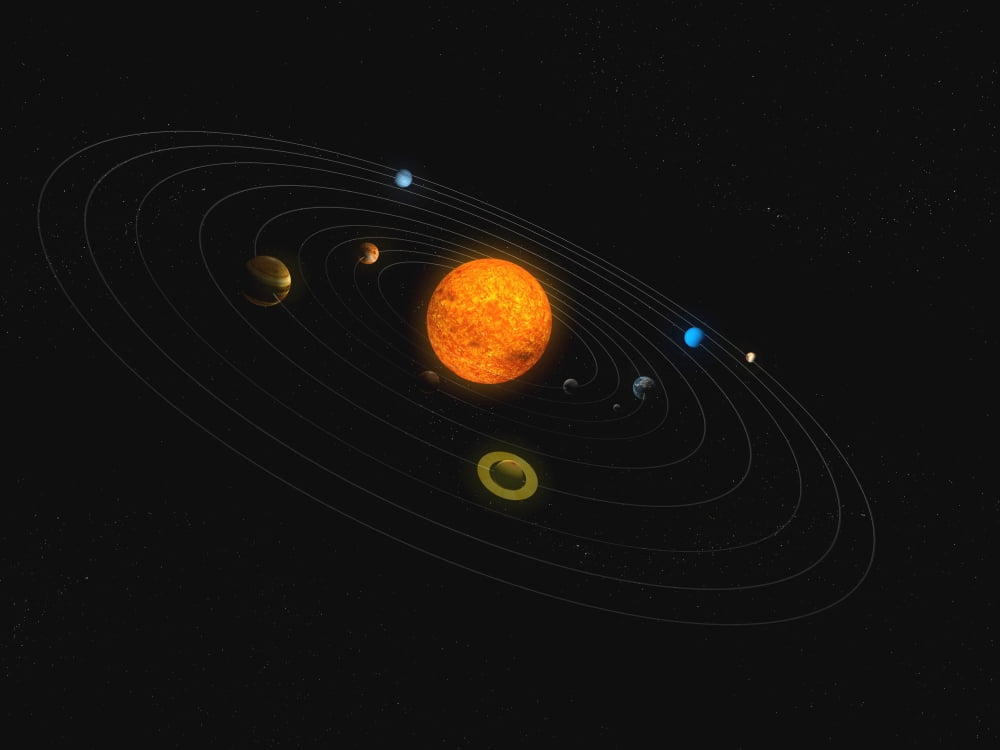 Solar System Canvas Art - Carbon LotusStocktrek Images (32 x 24)