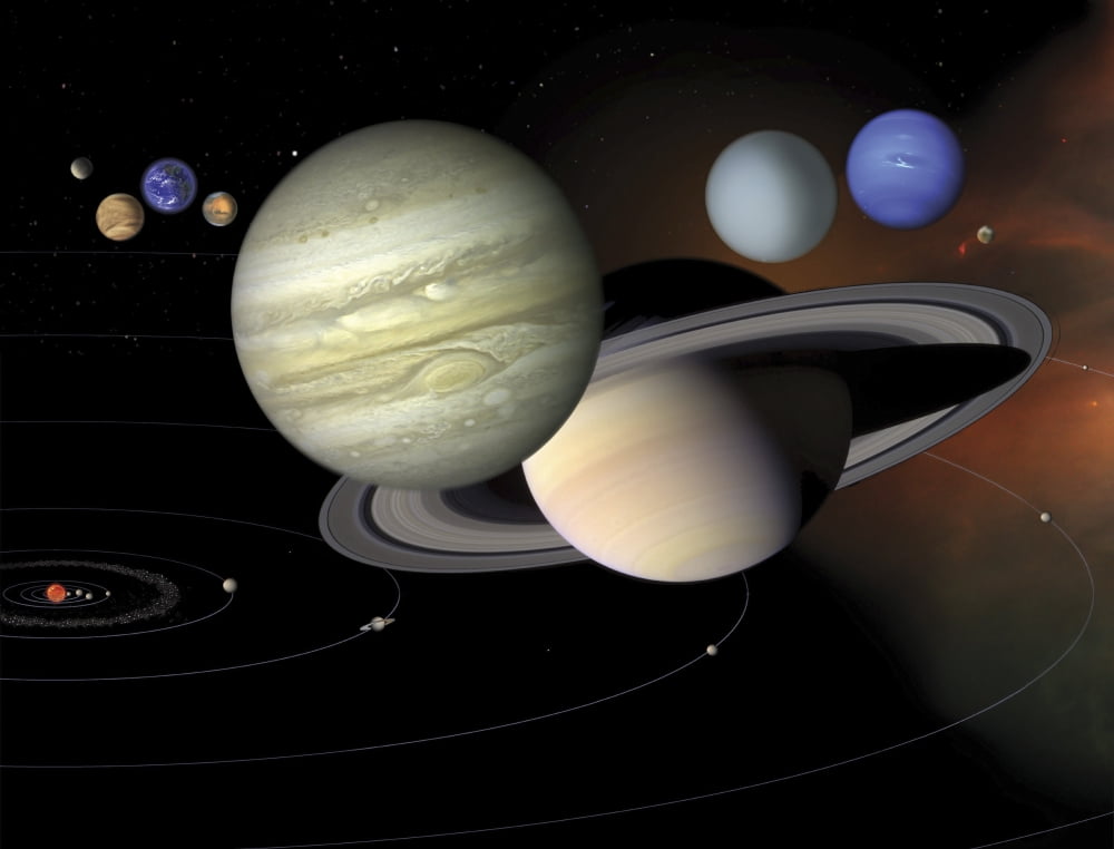 Solar System Canvas Art - Stocktrek Images (32 x 25)