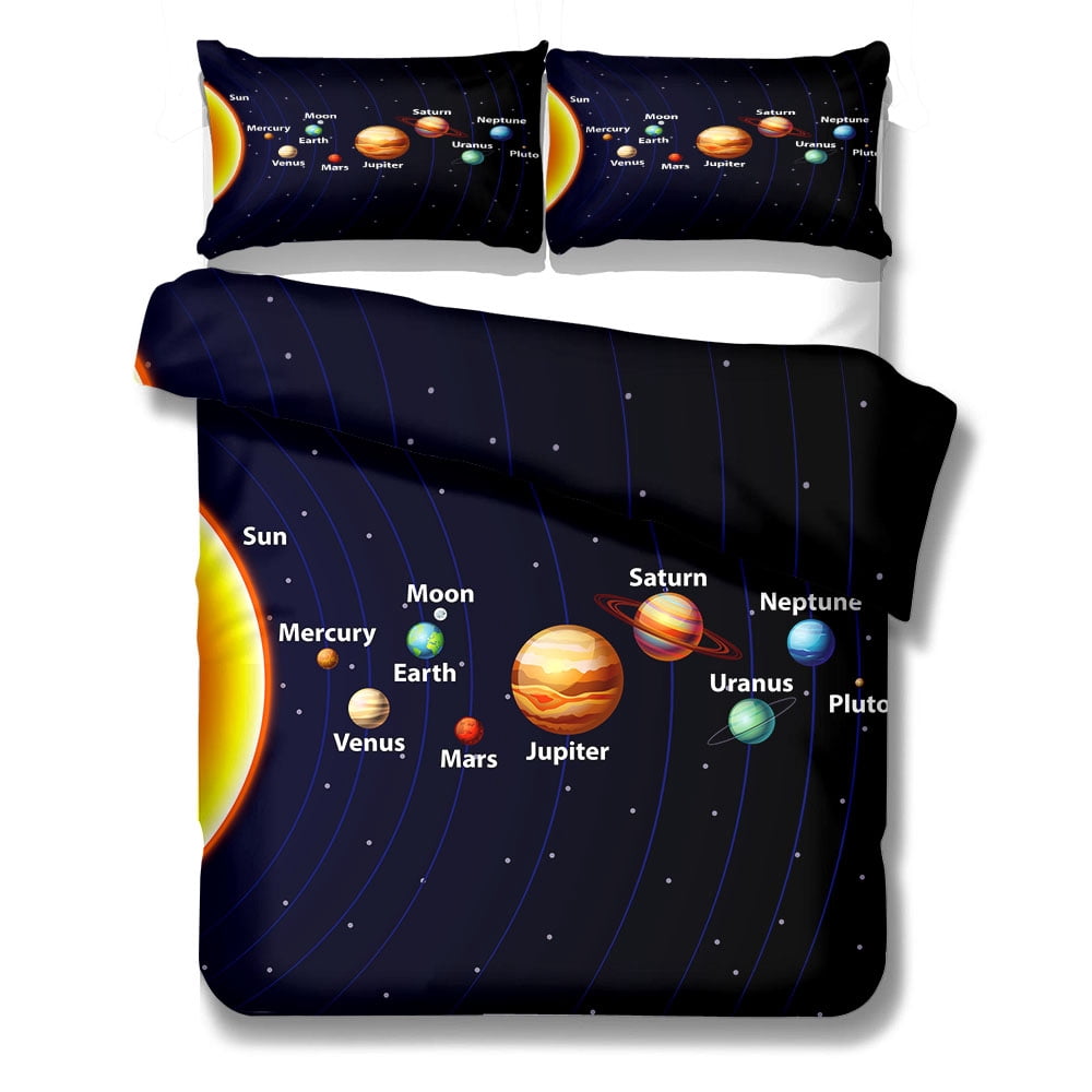 Solar System Chart Duvet Cover Set King Double Full Twin Single Size ...