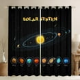 thumbnail image 1 of Solar System Curtains Outer Space Blackout Curtains Universe Themed Window Curtains,Space Galaxy Starry Sky Planet Print Bedroom Curtains Space Theme Curtain,2 Panels 42"Wx90"L, 1 of 5
