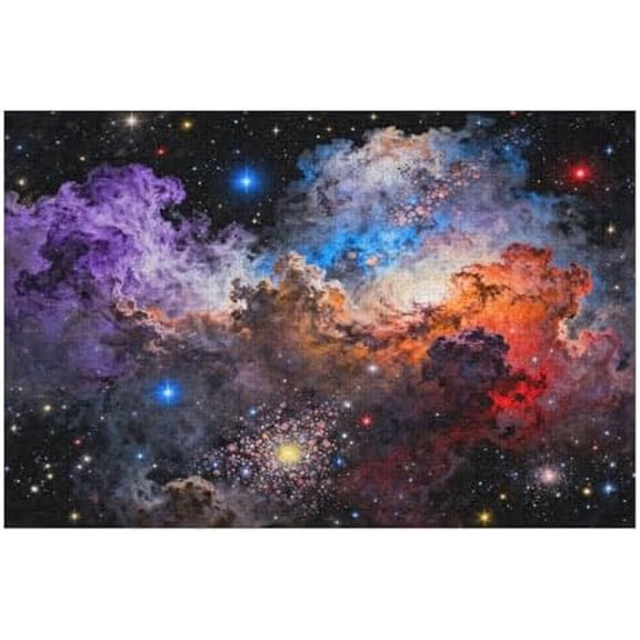 Solar System Galaxy Nebula 500 Piece Jigsaw Puzzle for Adults, Astronomy Space Artwork, Educational Science Puzzle, Challenging Family Activity & Home Decor