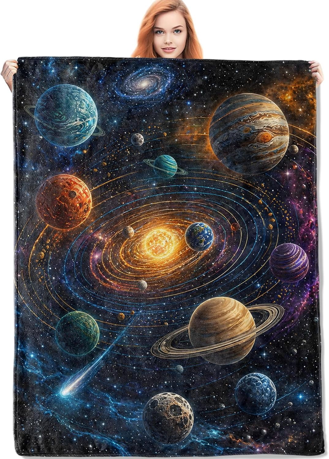 Solur System Simple Solar System Galaxy Space Blanket - Walmart.com