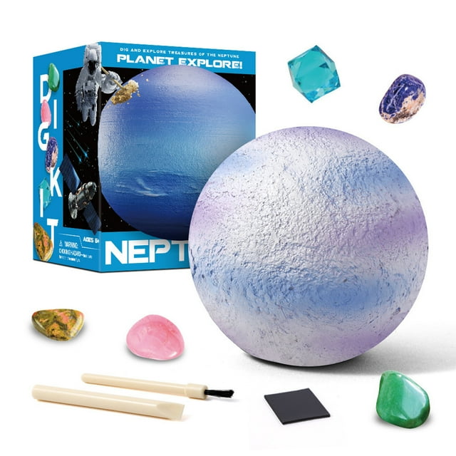 Solar System Gem Digging Kit, Dig 13 Gemstones, Rocks and Fossils