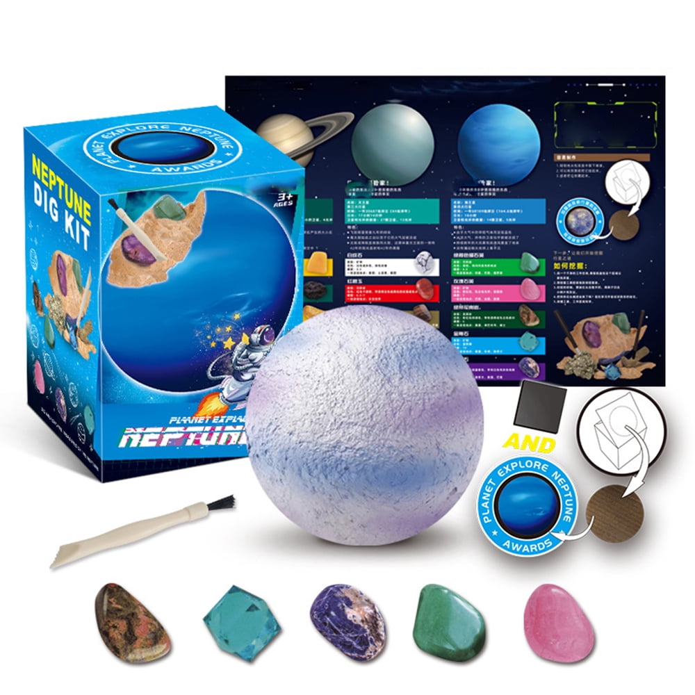 Solar System Gemstone Dig Kit Dig Up About 13 Gems, Rocks & Fossils