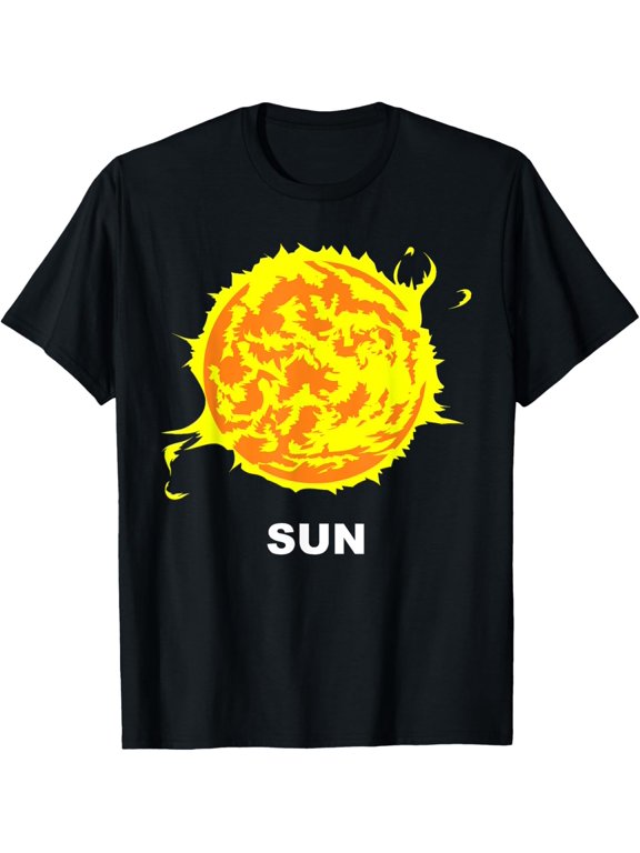 Solar System Group Costumes - Sun Fireball Star Costume T-Shirt men and women can wear, black, white, gifts