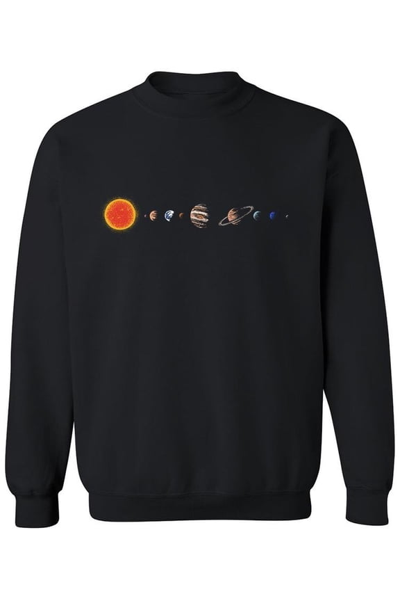 Solar System Model Design  Sweatshirt Men -Image by Shutterstock, Male 5X-Large