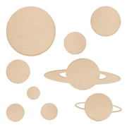 Solar System Model of Planets, DIY Wooden Crafts to Paint for Outer Space Classroom Decorations or Science Party, Pack of 1, by Woodpeckers