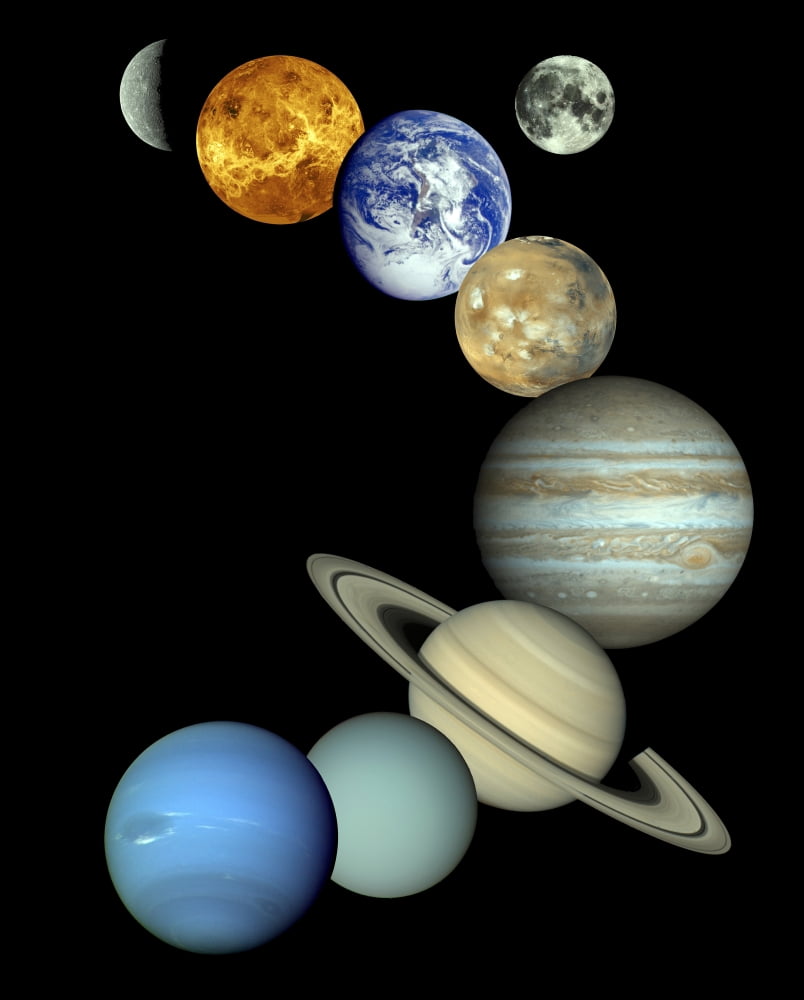 Solar System Montage Canvas Art - Stocktrek Images (25 x 31)