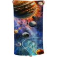 thumbnail image 1 of Solar System Pattern Colorful Planet Galaxy Universe Print Soft Bath Towel Absorbent Hand Towels Multipurpose for Bathroom Hotel Gym and Spa  30 * 60 inches, 1 of 8