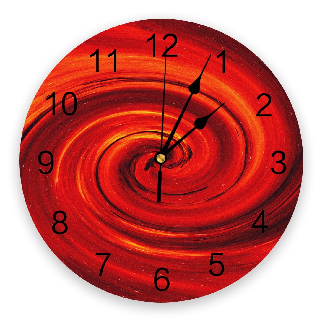 Solar System Planet Around The Sun Rotating Label Round Wall Clock for ...