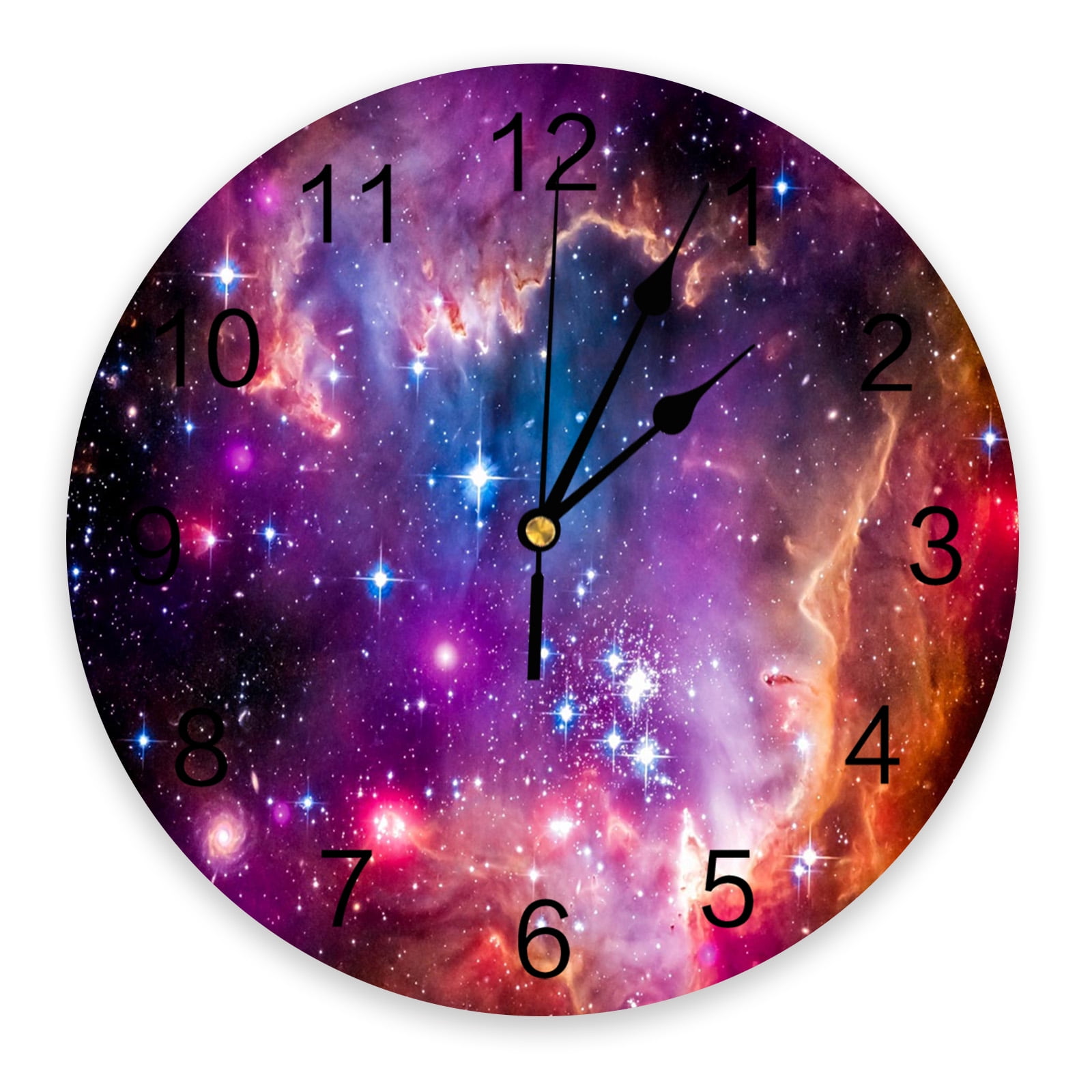 Solar System Planet Around The Sun Rotating Label Round Wall Clock for ...