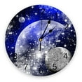 Solar System Around The Sun Rotating Label Round Wall Clock for