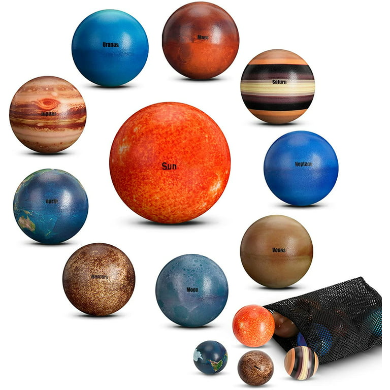10x Solar System Planet Balls Solid Sponge Soft Ball Eight Planetary Balls  Educational Model for Table Decor Kids Toys