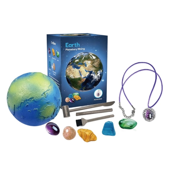 Solar System Planet Dig Kit for pepple, Educational STEM Science Toys, Archeological Excavation Activity with 5-6 Gemstones, DIY Planet Mining Gift for Everyone,A