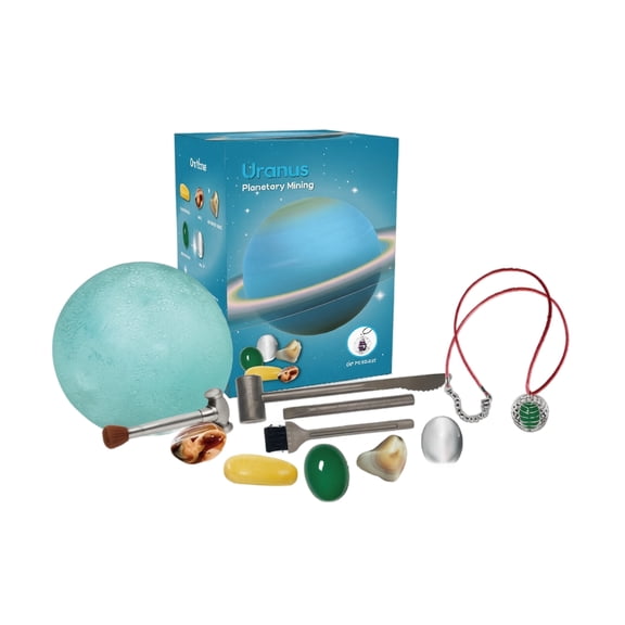 Solar System Planet Dig Kit for pepple, Educational STEM Science Toys, Archeological Excavation Activity with 5-6 Gemstones, DIY Planet Mining Gift for Everyone,H