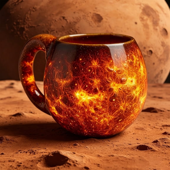 Solar System Planet Mug Set with Earth, Moon, Saturn & Sun Designs - 3D Space Themed Ceramic Cups for Coffee, Tea or Milk, A Unique Gift for Astronomy Enthusiasts