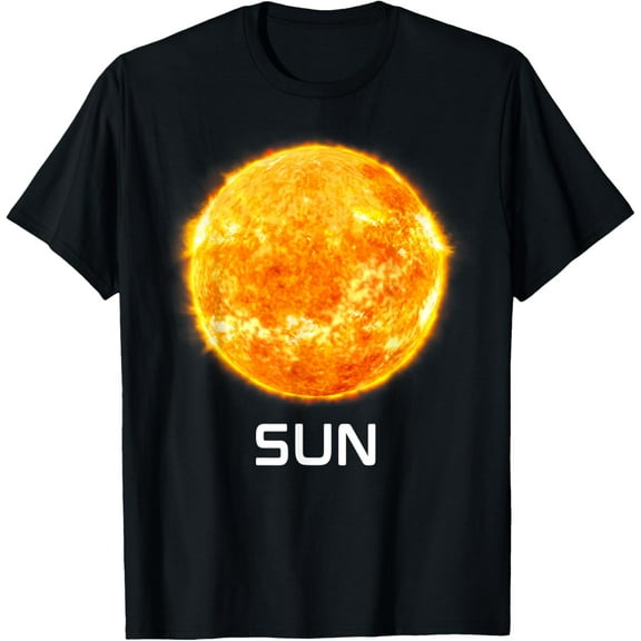 Solar System Planet Sun Outer Space T-Shirt men and women can wear, black, white, gifts