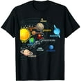 thumbnail image 1 of Solar System Planets - Astronomy Space Science - Girls Boys T-Shirt Black Large, 1 of 4