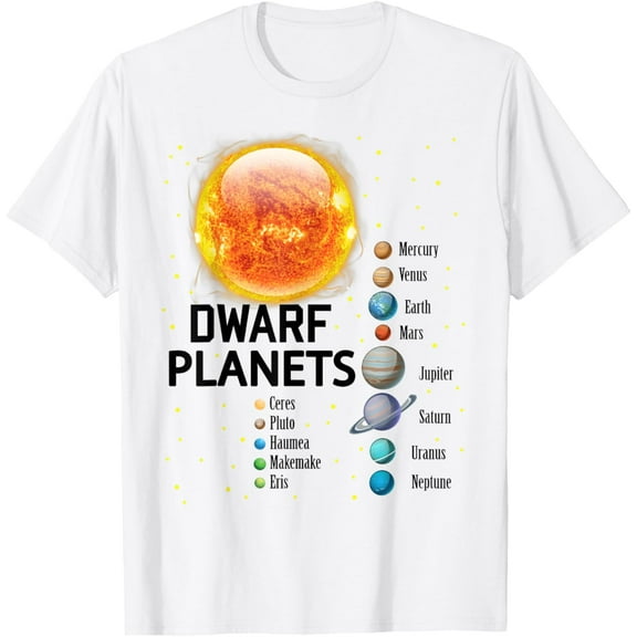Solar System Planets Outer Space Astronaut Boys Girls Kids T-Shirt