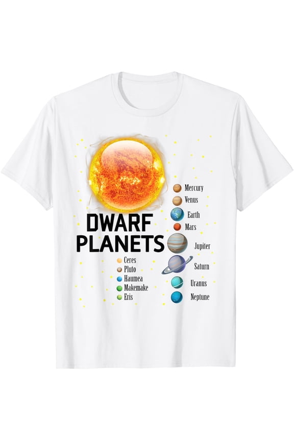 Solar System Planets Outer Space Astronaut Boys Girls Kids T-Shirt
