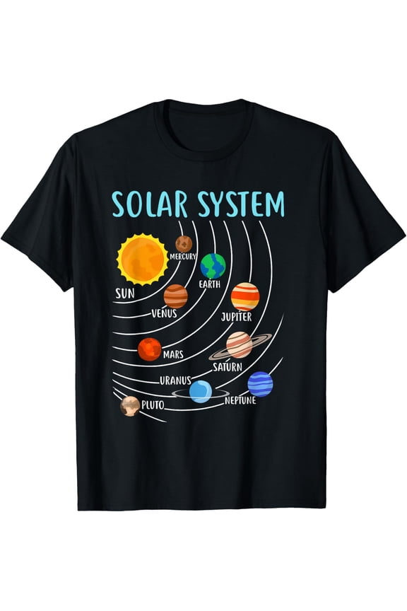 Solar System Planets Science Space Boys Girls STEM Kids T-Shirt