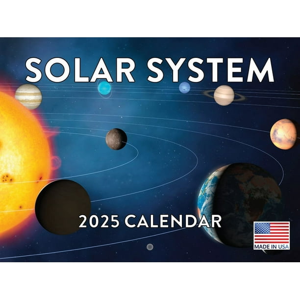 Solar System Space 2025 Calendar Monthly Wall Calender 12 Month