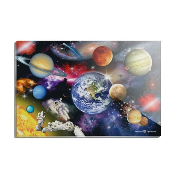 Solar System Planets Space Earth Saturn Jupiter Mars Rectangle Acrylic Fridge Refrigerator Magnet
